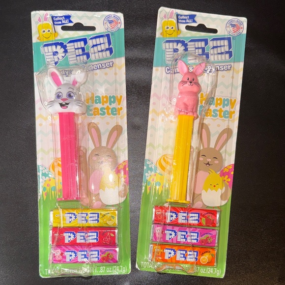 PEZ Other - PEZ Happy Easter Bunny Candy Dispenser Bundle - Pink, White & Yellow, NEW
